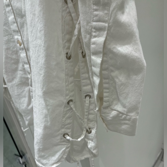 ZARA SOFT COTTON SHIRT W/ TIES - Picture 3 of 3